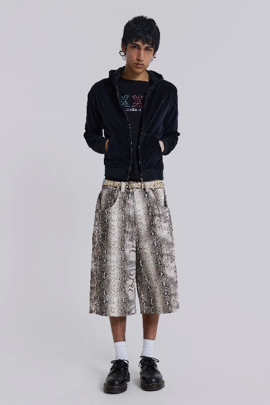 Men's Low - Rise Jeans in a Light Wash for a Casual and Youthful LookBoa Snake Print Colossus Jorts Men's Low - Rise Jeans in a Light Wash for a Casual and Youthful LookBoa Snake Print Colossus Jorts