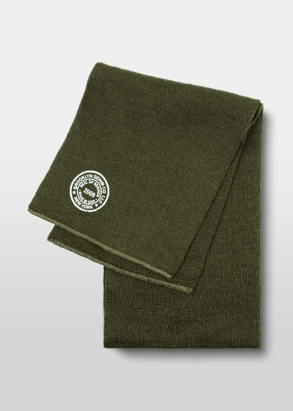 Men's High - Waisted Jeans in a Medium Wash for a Vintage - Style RevivalBrooklyn Denim Co. Seal Wool Scarf in Olive Men's High - Waisted Jeans in a Medium Wash for a Vintage - Style RevivalBrooklyn Denim Co. Seal Wool Scarf in Olive