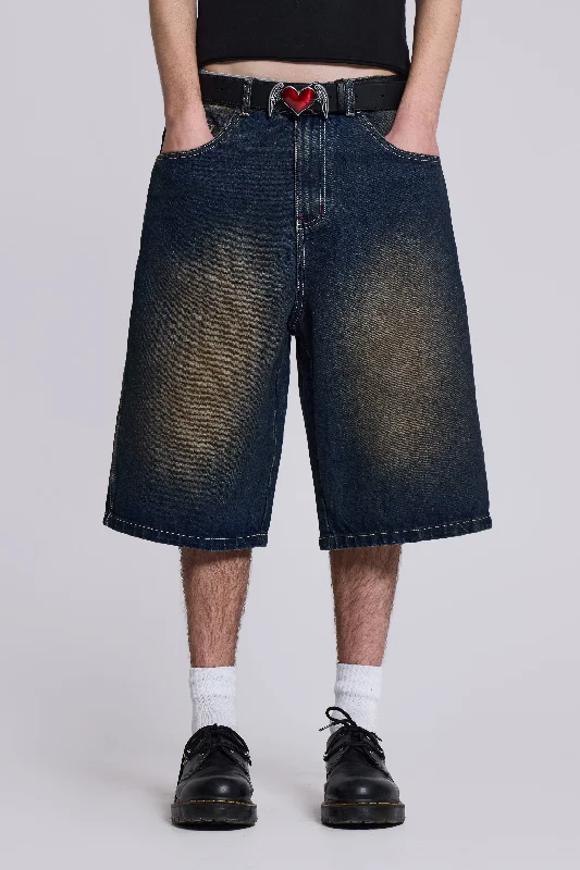 Men's Jeans with an Elastic Waistband for Ultimate ComfortBronx Jumbo Fit Denim Jorts Men's Jeans with an Elastic Waistband for Ultimate ComfortBronx Jumbo Fit Denim Jorts