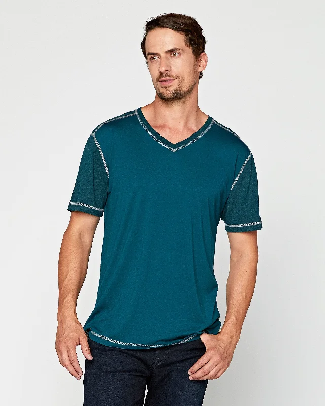 Plus Size Men's Bootcut Jeans with a Relaxed Waist for a Classic and Comfortable FitDarren Short Sleeve Vee Plus Size Men's Bootcut Jeans with a Relaxed Waist for a Classic and Comfortable FitDarren Short Sleeve Vee