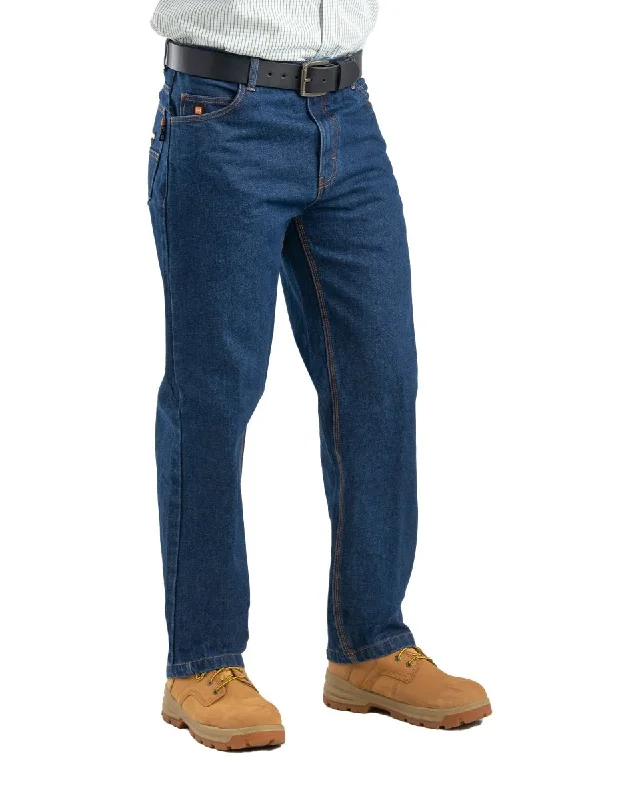 Plus Size Men's Relaxed Fit Jeans with a Faded Wash for a Vintage - Inspired LookFlame Resistant Denim 5-Pocket Jean Plus Size Men's Relaxed Fit Jeans with a Faded Wash for a Vintage - Inspired LookFlame Resistant Denim 5-Pocket Jean