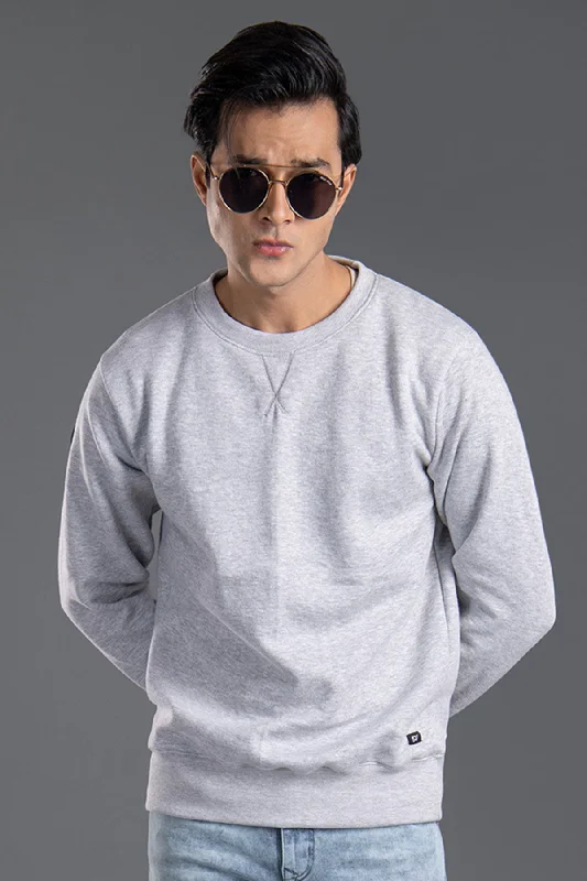 Men's Jeans with an Elastic Waistband for Ultimate ComfortLight Grey Sweatshirt