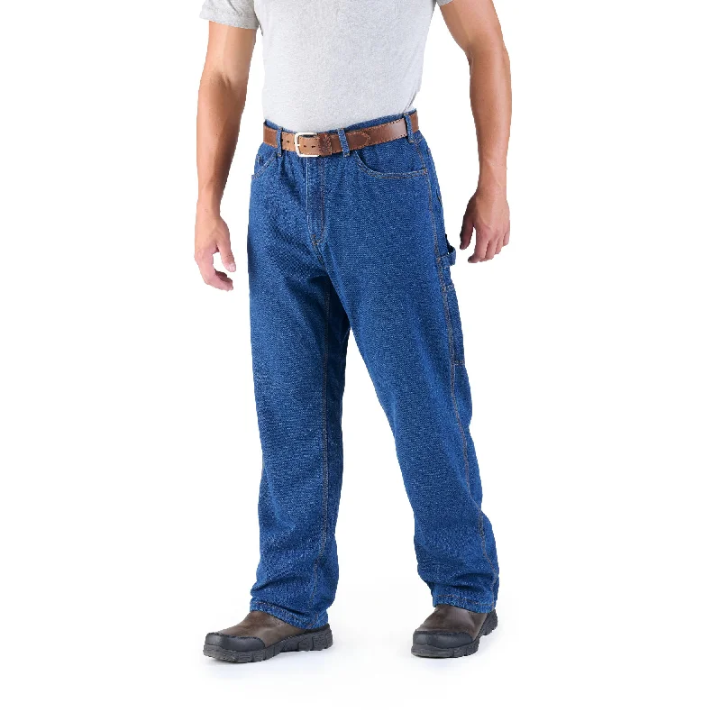 Men's Low - Rise Jeans in a Light Wash for a Casual and Youthful LookHeartland Flannel-Lined Denim Dungaree Men's Low - Rise Jeans in a Light Wash for a Casual and Youthful LookHeartland Flannel-Lined Denim Dungaree