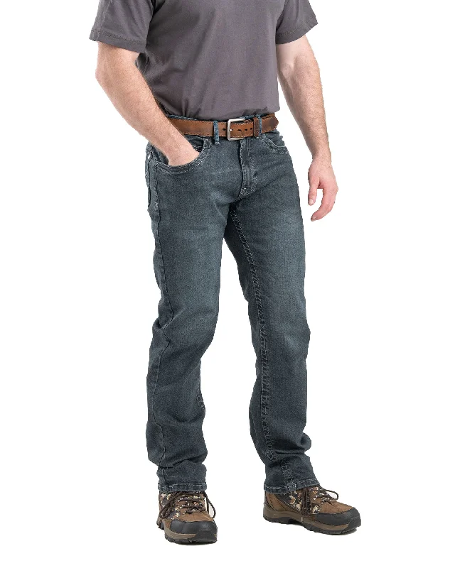Men's Distressed Jeans with Patches for a Retro and DIY - Inspired AppearanceHighland Flex Relaxed Fit Straight Leg Jean Men's Distressed Jeans with Patches for a Retro and DIY - Inspired AppearanceHighland Flex Relaxed Fit Straight Leg Jean