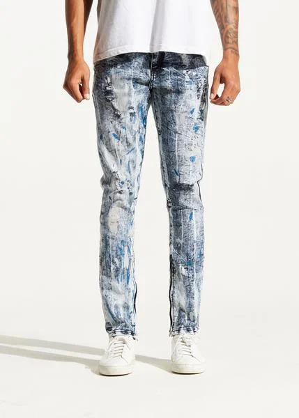 Men's Slim Fit Stretch Jeans in Dark Wash for a Modern and Comfortable LookPacific Denim (Inked Blue) Men's Slim Fit Stretch Jeans in Dark Wash for a Modern and Comfortable LookPacific Denim (Inked Blue)