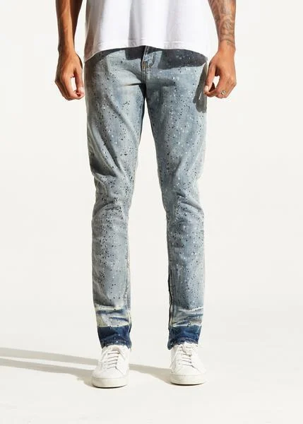 Men's Straight Leg Raw Denim Jeans for a Minimalist and Durable OptionPacific Denim (Light Sky Blue)