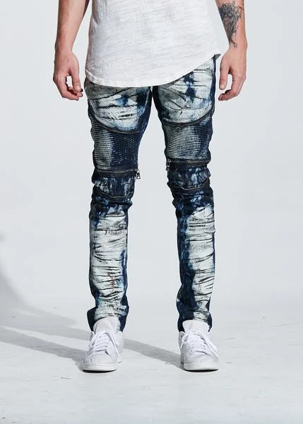 Plus Size Men's Bootcut Jeans with a Relaxed Waist for a Classic and Comfortable FitPete Biker Denim (Indigo Paint) Plus Size Men's Bootcut Jeans with a Relaxed Waist for a Classic and Comfortable FitPete Biker Denim (Indigo Paint)