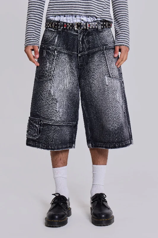 Men's Jeans with a Cargo - Inspired Knee Pocket for Extra StorageWashed Black Mason Jorts Men's Jeans with a Cargo - Inspired Knee Pocket for Extra StorageWashed Black Mason Jorts