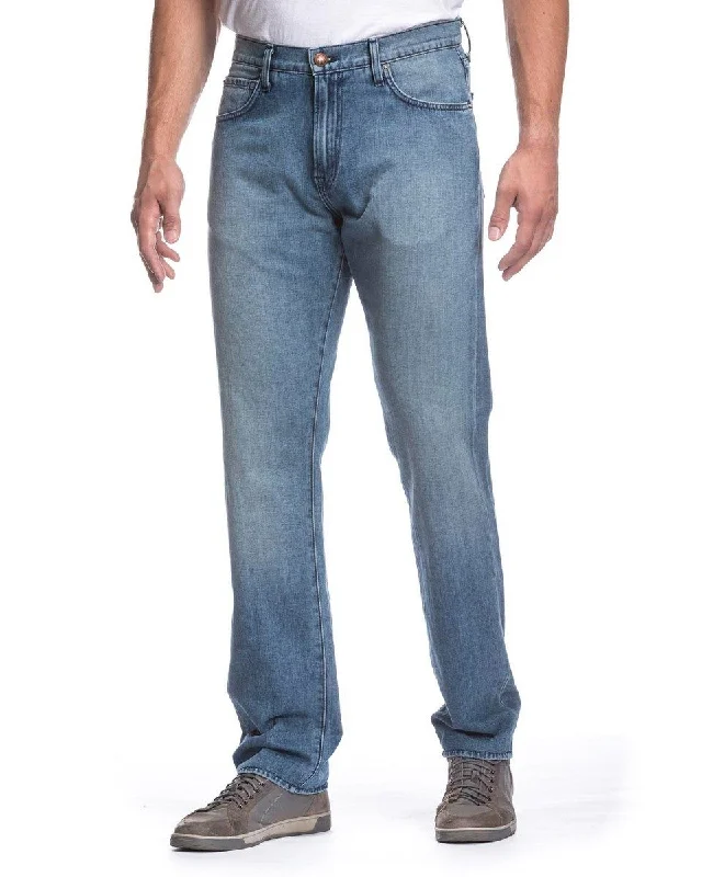 Men's Jeans with a Frayed Hem for a Casual and Effortless StyleNo. 7 Waterman Sandspit Supima Light Men's Jeans with a Frayed Hem for a Casual and Effortless StyleNo. 7 Waterman Sandspit Supima Light