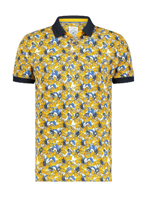 Men's reversible polo shirts with two different looksA Fish Named Fred Orchid Polo Yellow Men's reversible polo shirts with two different looksA Fish Named Fred Orchid Polo Yellow