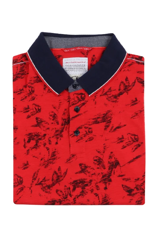Men's reversible polo shirts with two different looksA Fish Named Fred Red Leaves Polo Men's reversible polo shirts with two different looksA Fish Named Fred Red Leaves Polo