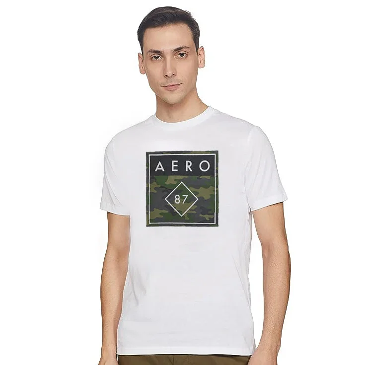 Men's reversible polo shirts with two different looksAR - Men 'White' Aero 87 Camo Logo Short Sleeve T-Shirt AR217 Men's reversible polo shirts with two different looksAR - Men 'White' Aero 87 Camo Logo Short Sleeve T-Shirt AR217