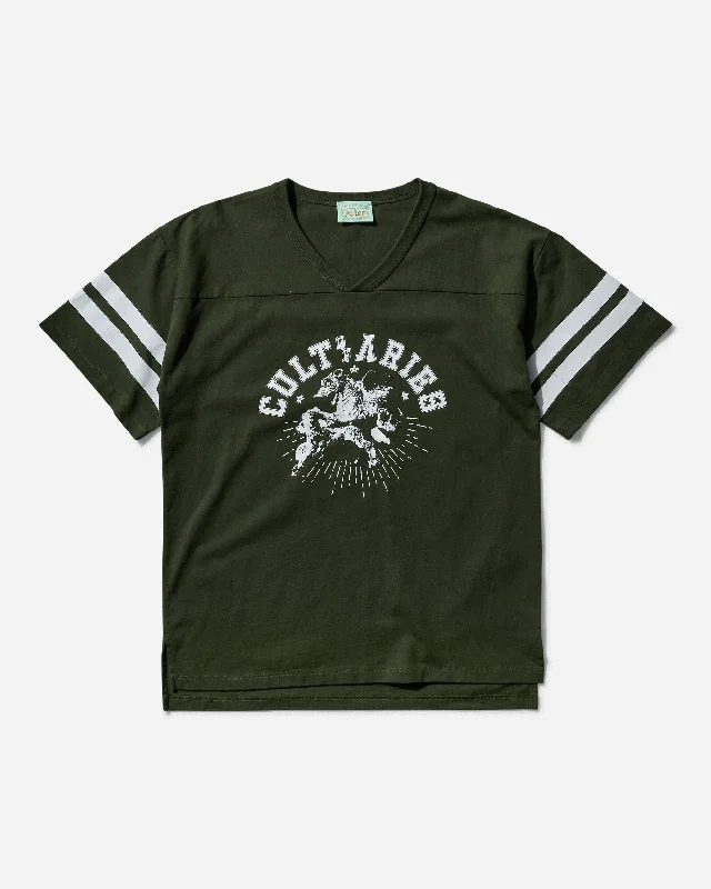 Men's eco - friendly recycled t - shirts for sustainable fashion choicesMen's Cult of Varsity T-Shirt Forest Green Men's eco - friendly recycled t - shirts for sustainable fashion choicesMen's Cult of Varsity T-Shirt Forest Green
