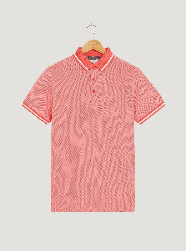 Men's long sleeve classic fit polo shirts with embroidered logosArragon Polo - Pink
