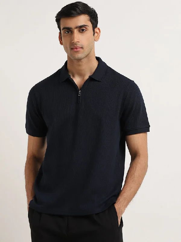 Men's vintage - inspired retro polo shirts with unique patternsAscot Navy Striped Relaxed-Fit Polo T-Shirt Men's vintage - inspired retro polo shirts with unique patternsAscot Navy Striped Relaxed-Fit Polo T-Shirt