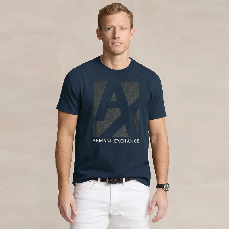 Men's budget - friendly basic polo shirts in multiple colorsAX - Men 'Navy' Armani Exchange Printed Logo T-Shirt AX776 Men's budget - friendly basic polo shirts in multiple colorsAX - Men 'Navy' Armani Exchange Printed Logo T-Shirt AX776