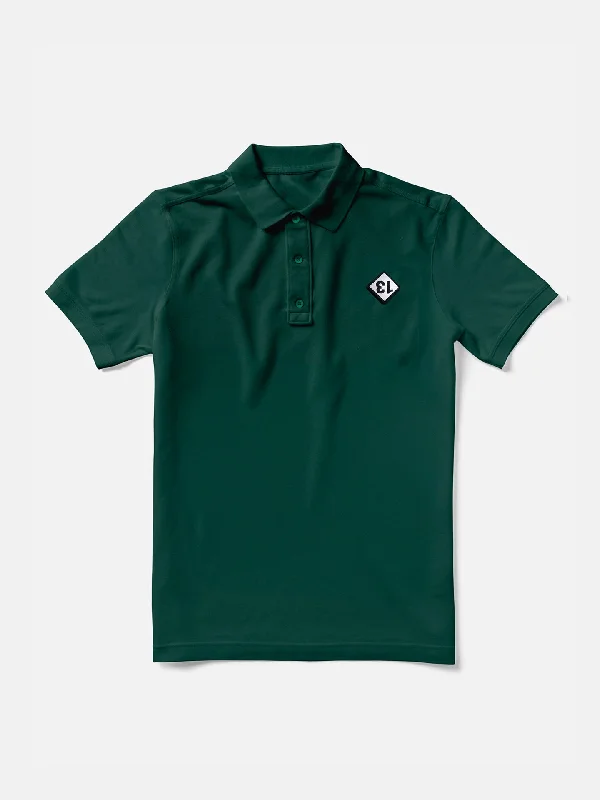 Men's high - collar polo shirts with a modern twistBib Number 13 - Patch - Polo Shirt Men's high - collar polo shirts with a modern twistBib Number 13 - Patch - Polo Shirt