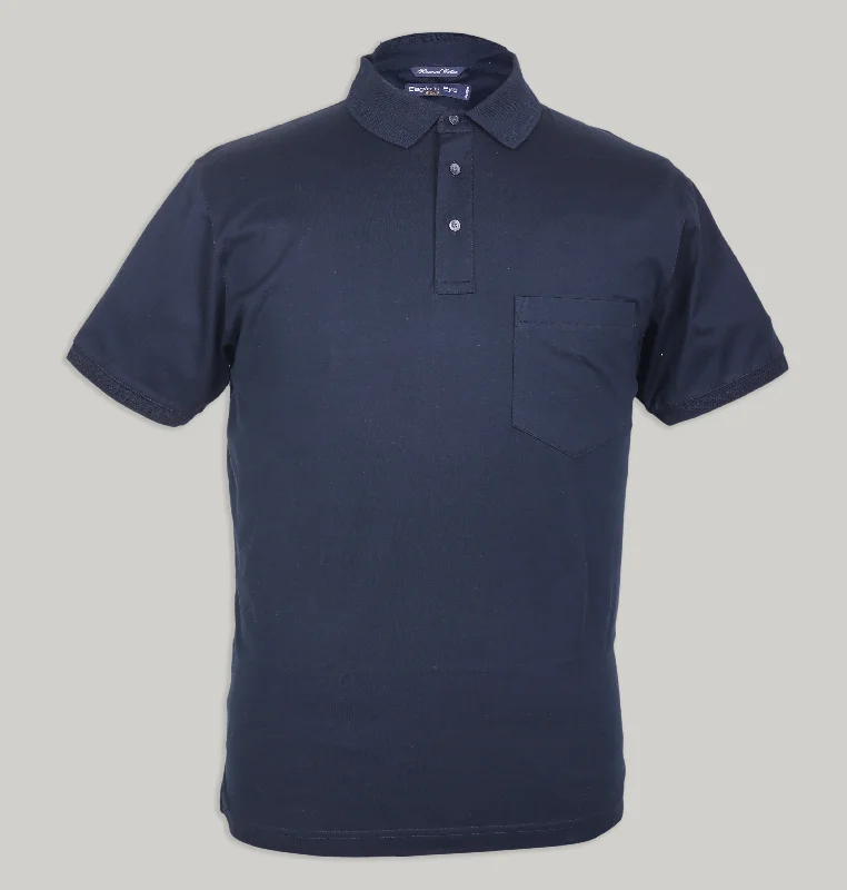 Men's stretchable athletic polo shirts for fitness workoutsBlack