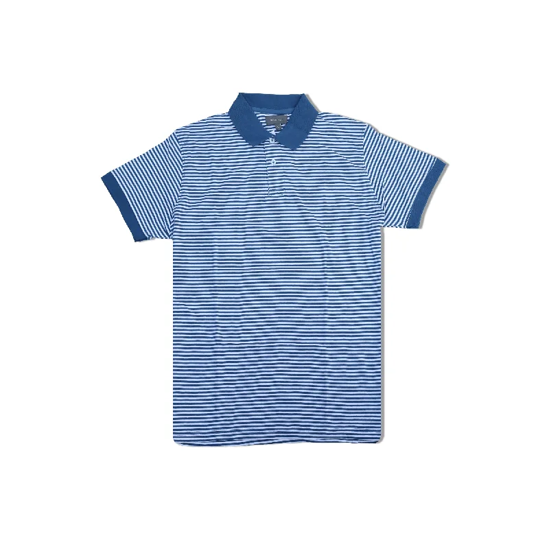 Men's reversible polo shirts with two different looksBD - Men 'Blue' White blue Stripe Short Sleeves Cotton Polo BD226 Men's reversible polo shirts with two different looksBD - Men 'Blue' White blue Stripe Short Sleeves Cotton Polo BD226