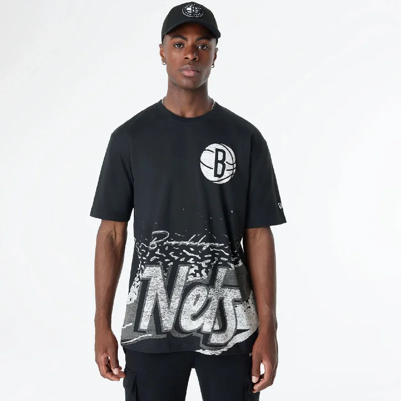 Men's UV - protection t - shirts for outdoor activities in the sunBrooklyn Nets Sport Classic Black T-Shirt Men's UV - protection t - shirts for outdoor activities in the sunBrooklyn Nets Sport Classic Black T-Shirt