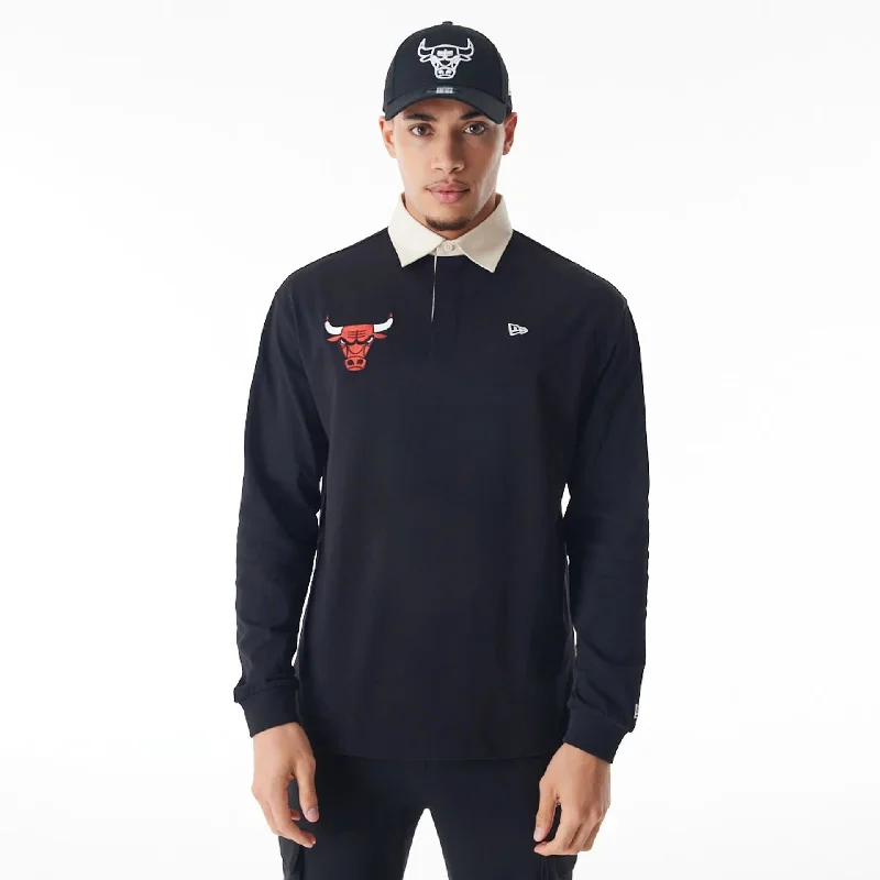 Men's lightweight performance t - shirts for running marathonsChicago Bulls NBA Lifestyle Black Rugby Shirt Men's lightweight performance t - shirts for running marathonsChicago Bulls NBA Lifestyle Black Rugby Shirt