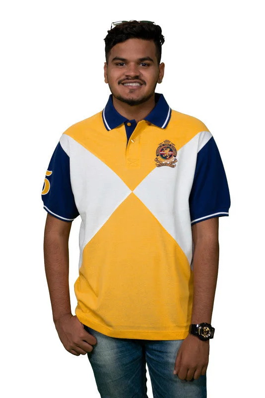 Men's high - collar polo shirts with a modern twistColour Block Polo