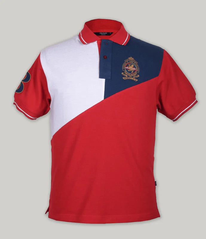 Men's luxury cashmere blend polo shirts in solid colorsColour Block Polo