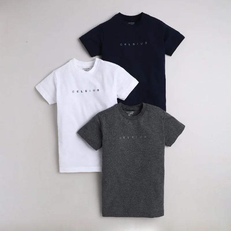 Men's slim fit short sleeve polo shirts with contrast collarsKids' T-Shirts Pack of 3 - NAVY | A.WHITE | CHR HEATHER Men's slim fit short sleeve polo shirts with contrast collarsKids' T-Shirts Pack of 3 - NAVY | A.WHITE | CHR HEATHER