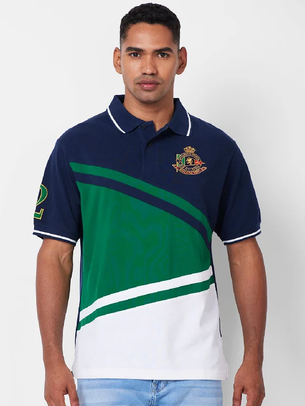 Men's high - collar polo shirts with a modern twistColour Block Polo