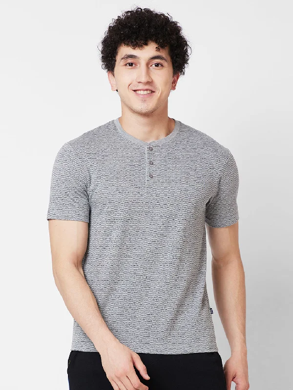Men's plus size golf polo shirts in moisture wicking fabricJacquard Henley