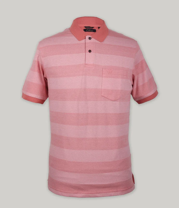 Men's color - block polo shirts with a bold fashion statementStripe Pique Polo