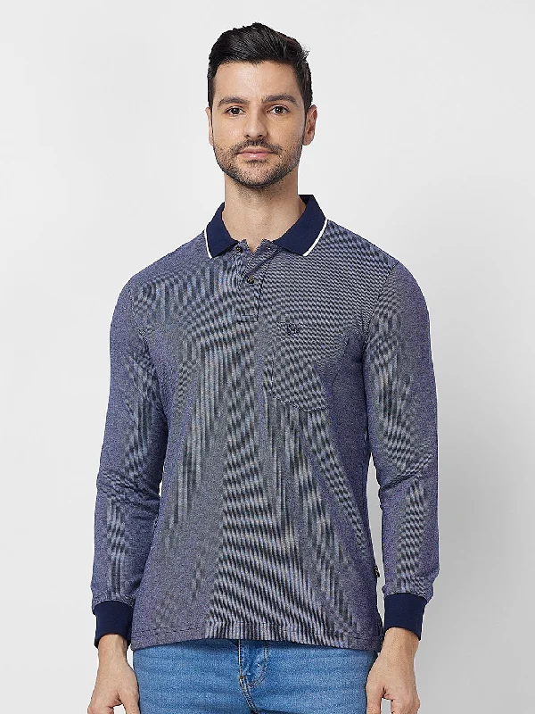 Men's jacquard woven polo shirts with intricate designsJacquard Texture Polo
