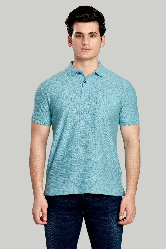 Men's high - collar polo shirts with a modern twistJacquard Texture Polo