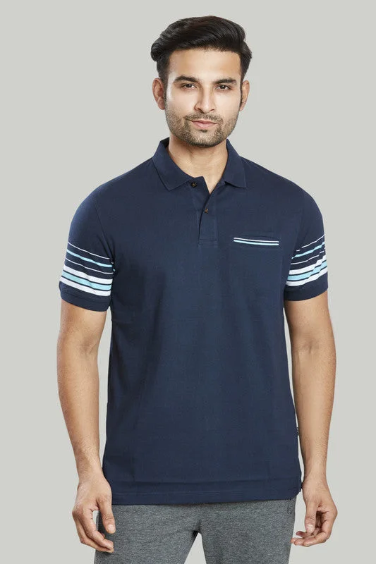 Men's antimicrobial polo shirts for odor - free daily wearStripe Jersey Polo