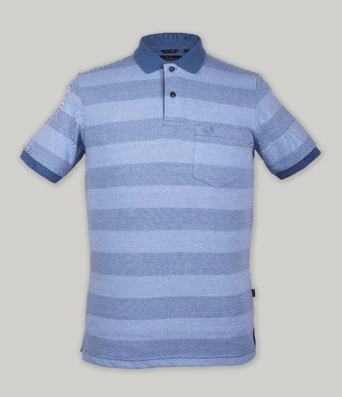 Men's quick - dry polo shirts for water sports activitiesStripe Pique Polo