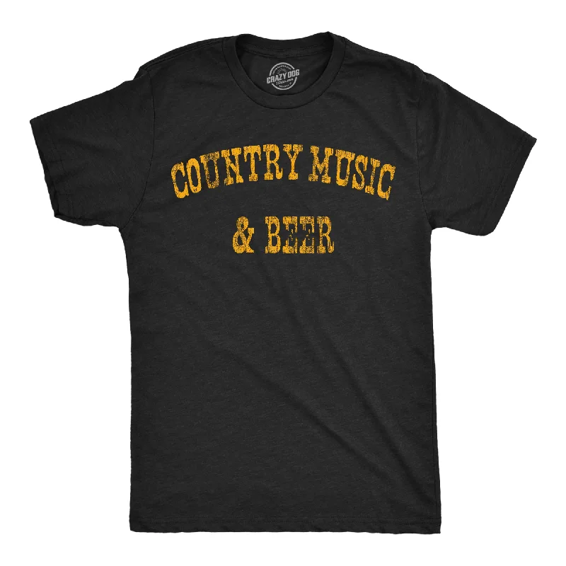 Men's polo t - shirts with a contrast collar for a preppy lookCountry Music And Beer Men's T Shirt Men's polo t - shirts with a contrast collar for a preppy lookCountry Music And Beer Men's T Shirt