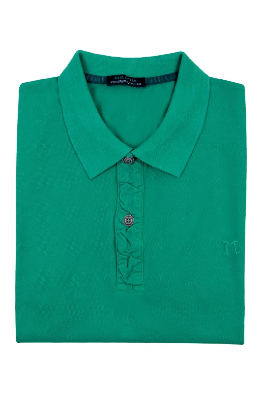 Men's lightweight performance polo shirts for tennis matchesDimattia Green Knit Polo Men's lightweight performance polo shirts for tennis matchesDimattia Green Knit Polo