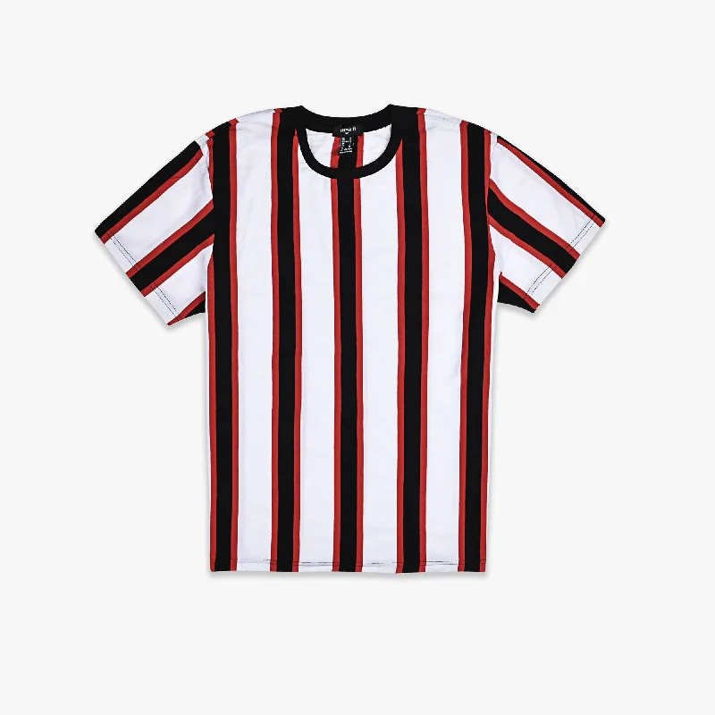 Men's reversible polo shirts with two different looksFE - Men 'Red&Black' Anticipation Stripes T-Shirt FE995 Men's reversible polo shirts with two different looksFE - Men 'Red&Black' Anticipation Stripes T-Shirt FE995
