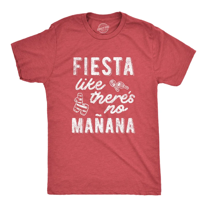 Men's polo t - shirts with a contrast collar for a preppy lookFiesta Like There's No Manana Men's T Shirt Men's polo t - shirts with a contrast collar for a preppy lookFiesta Like There's No Manana Men's T Shirt