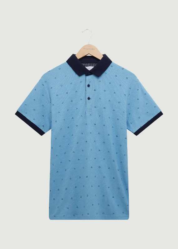 Men's plus size golf polo shirts in moisture wicking fabricFitzroy Polo Shirt - Blue Men's plus size golf polo shirts in moisture wicking fabricFitzroy Polo Shirt - Blue