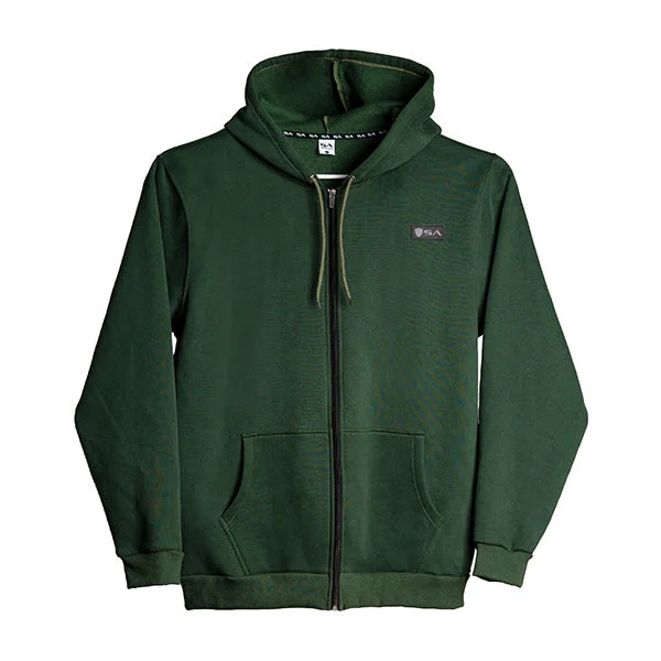 Hooded men jackets with a detachable faux - fur trim for added warmthMen jackets with a built - in hood that can be stowed away when not in useFull Zip Hoodie | Forest Green - Adult Hooded men jackets with a detachable faux - fur trim for added warmthMen jackets with a built - in hood that can be stowed away when not in useFull Zip Hoodie | Forest Green - Adult