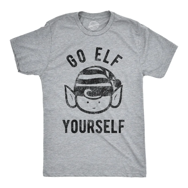 Men's polo t - shirts with a contrast collar for a preppy lookGo Elf Yourself Men's T Shirt