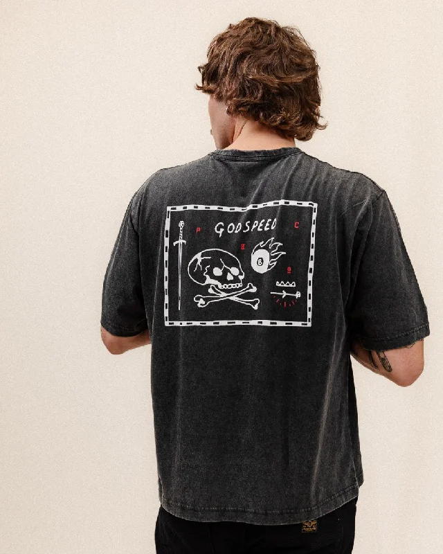 Men's ribbed t - shirts with a textured finish for added styleGodspeed Boxy T-Shirt - Acid Wash Men's ribbed t - shirts with a textured finish for added styleGodspeed Boxy T-Shirt - Acid Wash