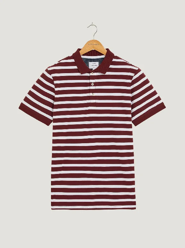 Men's plus size golf polo shirts in moisture wicking fabricGresley Polo - Burgundy