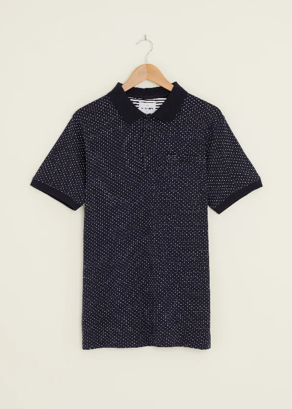 Men's high - collar polo shirts with a modern twistHalliford Polo Shirt - Navy