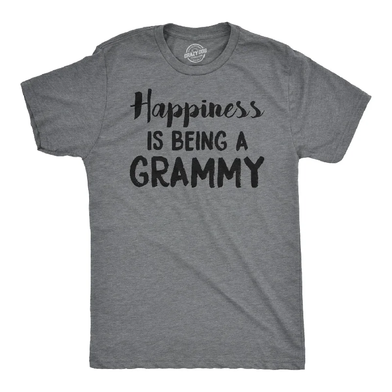 Men's antimicrobial t - shirts for odor - free freshness during travelHappiness Is Being A Grammy Men's T Shirt Men's antimicrobial t - shirts for odor - free freshness during travelHappiness Is Being A Grammy Men's T Shirt