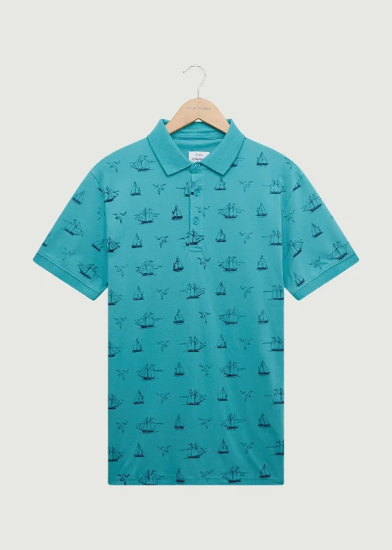Men's high - collar polo shirts with a modern twistHawson Polo Shirt - Light Blue