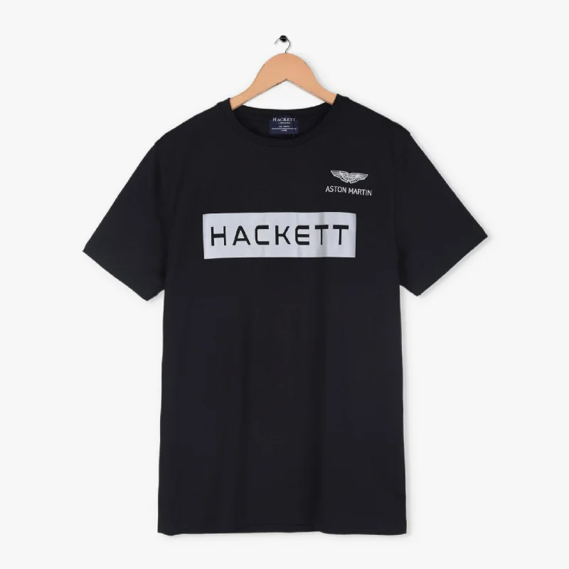 Men's budget - friendly basic polo shirts in multiple colorsHC - Men 'Black' Hackett Printed Logo T-Shirt HC793 Men's budget - friendly basic polo shirts in multiple colorsHC - Men 'Black' Hackett Printed Logo T-Shirt HC793