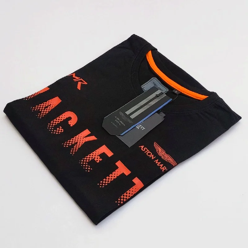 Men's color - block polo shirts with a bold fashion statementHK - Men 'Black' Hackett Printed T-Shirt HK687 Men's color - block polo shirts with a bold fashion statementHK - Men 'Black' Hackett Printed T-Shirt HK687