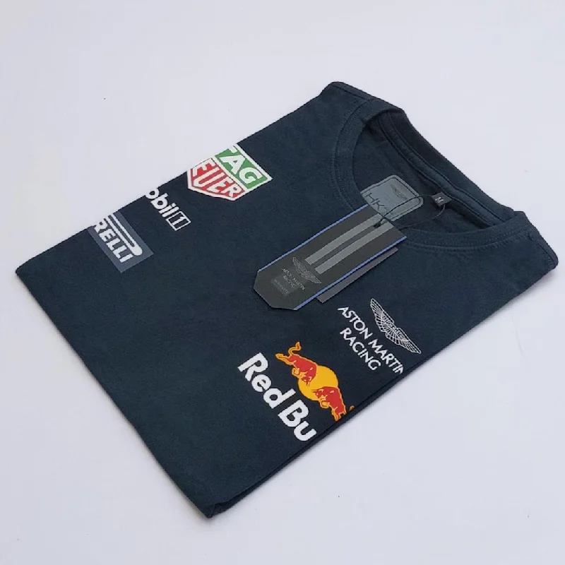 Men's stretchable athletic polo shirts for fitness workoutsHK - Men 'Navy' Printed T-Shirt HK686 Men's stretchable athletic polo shirts for fitness workoutsHK - Men 'Navy' Printed T-Shirt HK686